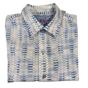Robert Graham Shirt Mens S Geometric Print S/S Classic Fit. Length‎ Altered Read